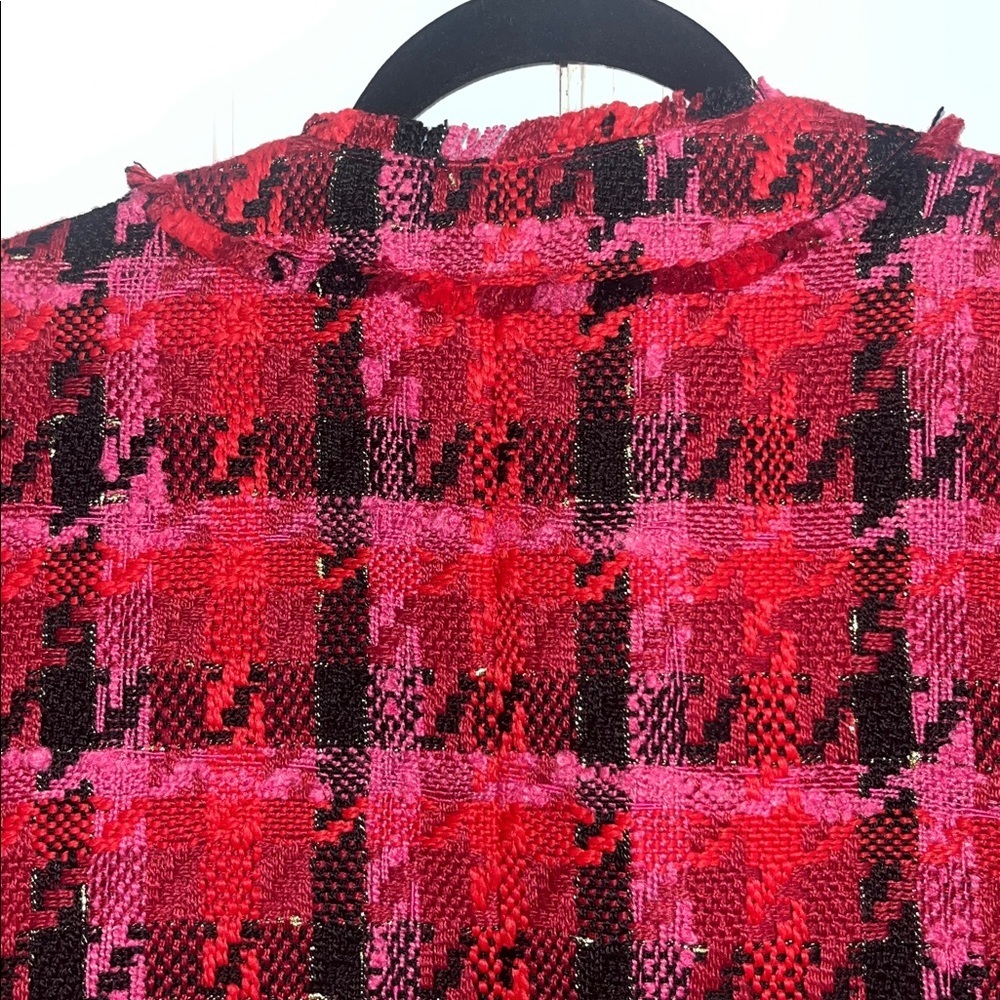 Ann Taylor Tweed Houndstooth Cardigan Jacket Size 4 NWT - Picture 10 of 14